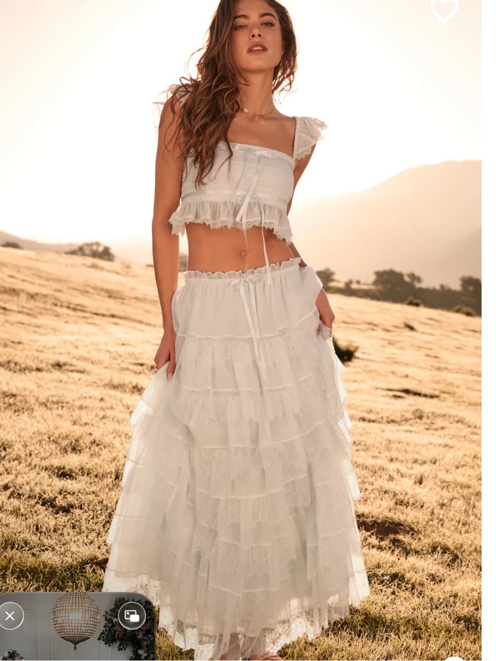 Altar'd State Radena sky blue skirt - Picture 2 of 6
